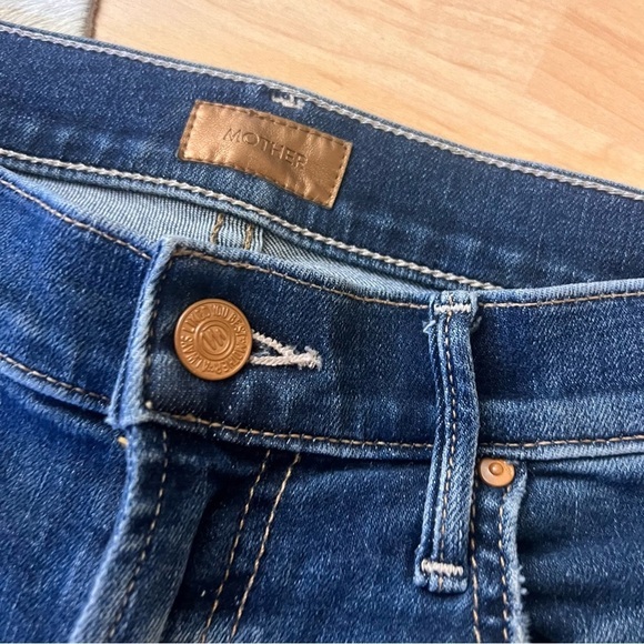 MOTHER The Insider Crop Step‎ Fray In Teaming Up Jeans Size 26 Boot Cut - Picture 7 of 14
